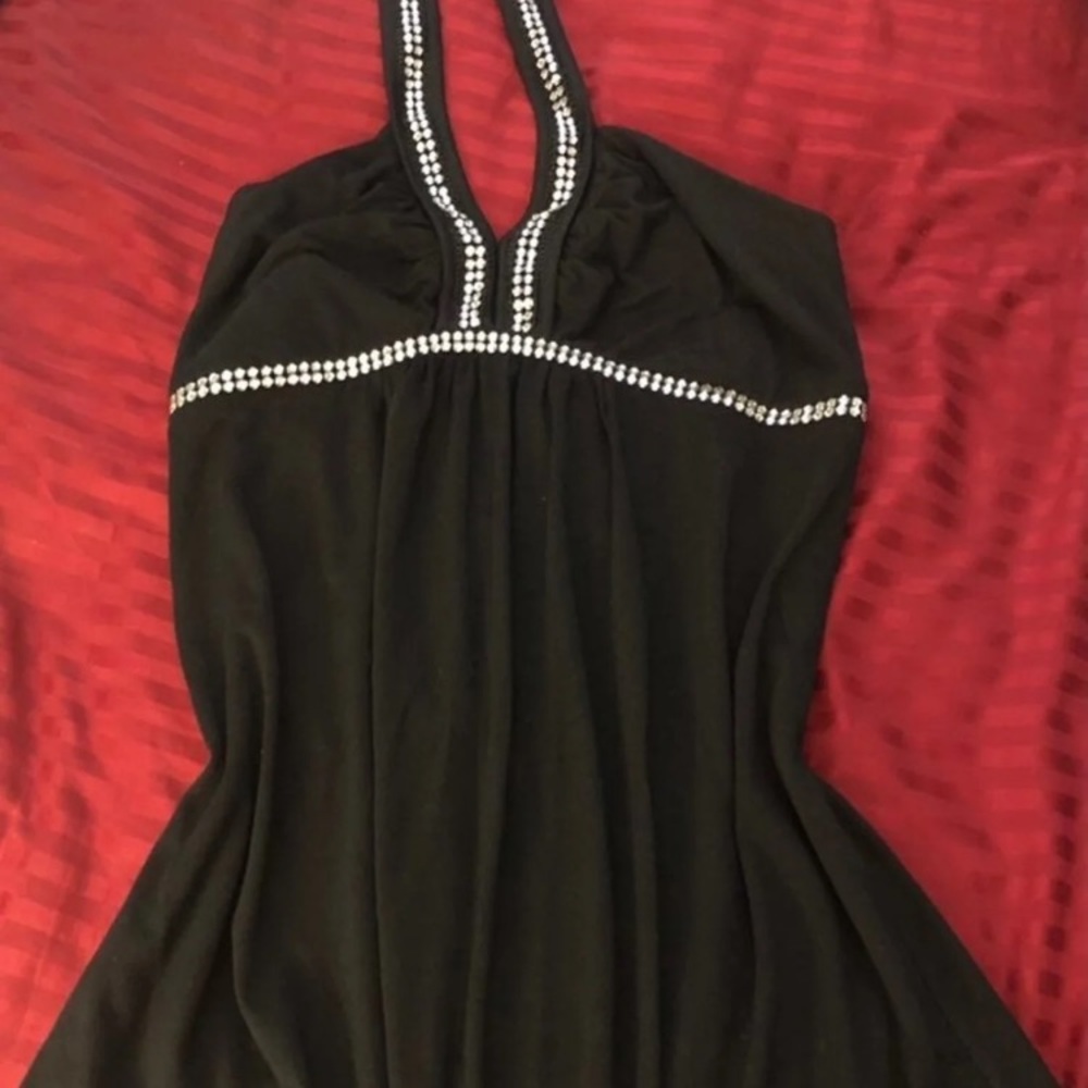 Rhinestone comfy halter top shirt